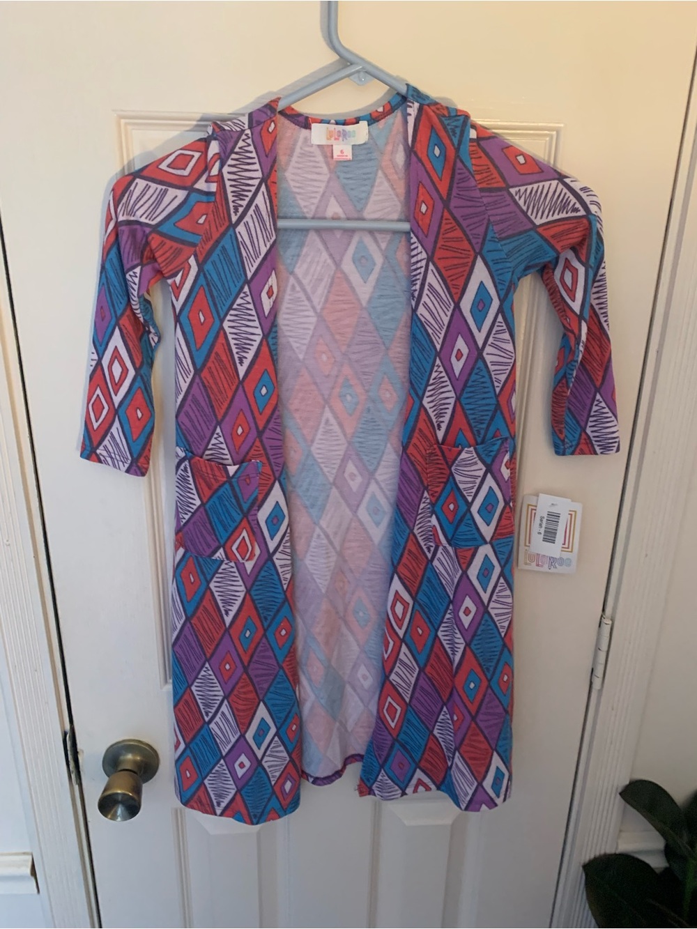 Girl’s LulaRoe Sariah Open Front Duster Cardigan Size 6